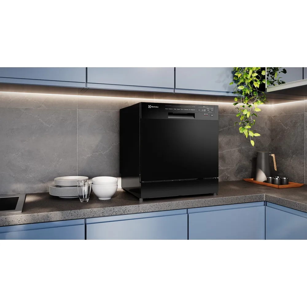 Lava-Louça Electrolux 8 Serviços Preta com Programa Lava e Seca 50 min (LP08E)
