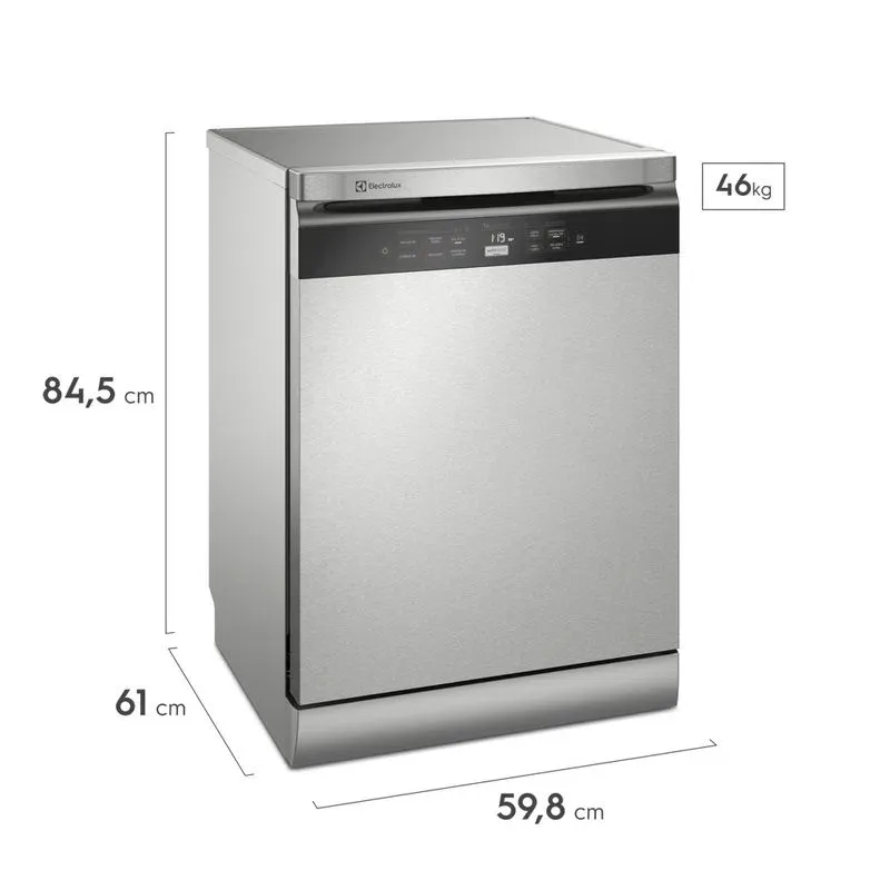 Lava-Louças Electrolux 14 Serviços Inox com Função Higienizar Compras (LL14X)