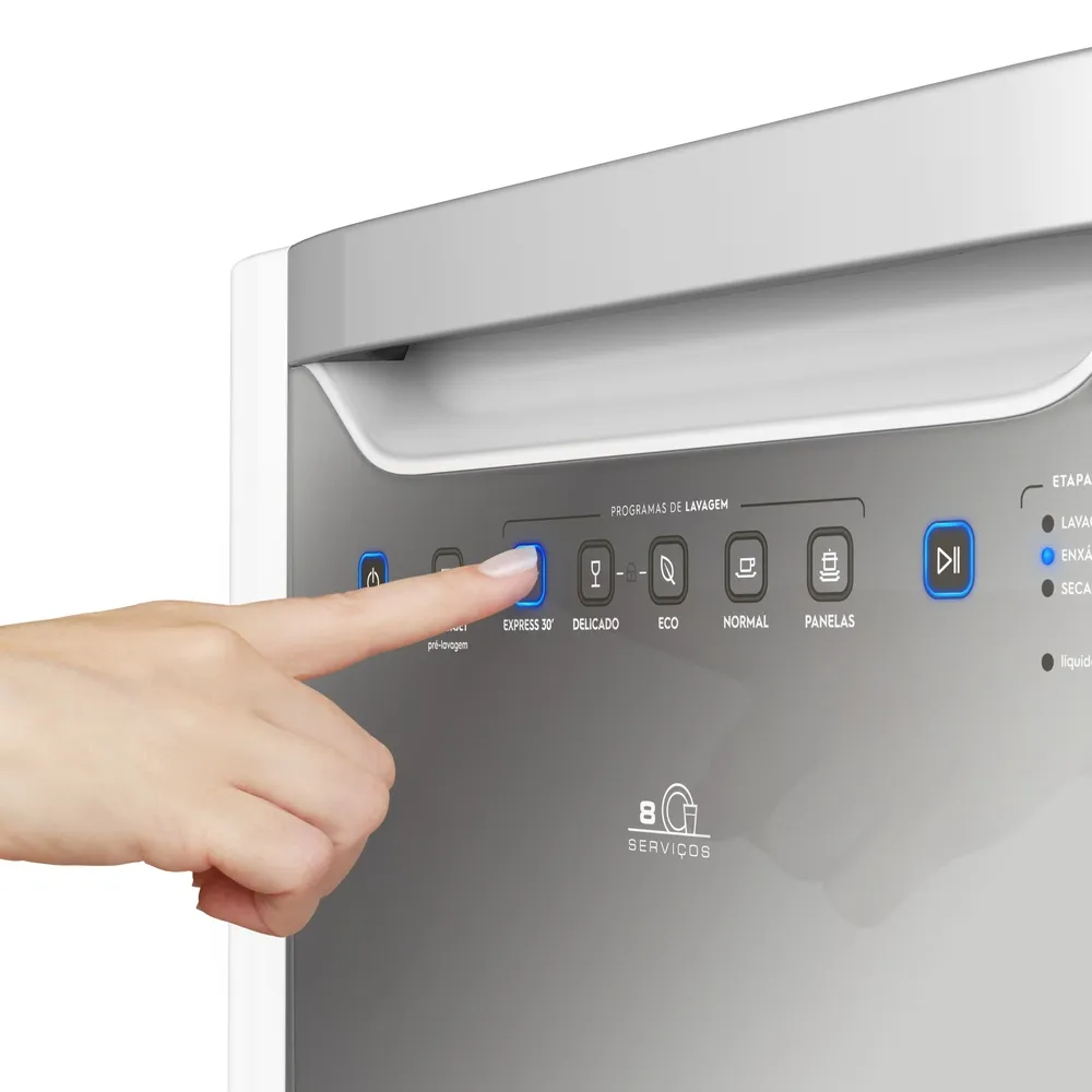 Lava-louças Electrolux 8 Serviços Branca com Programa Eco (LV08B)
