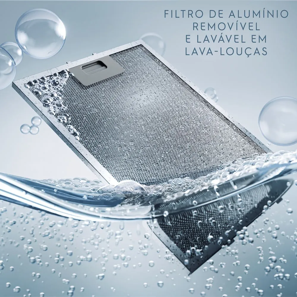 Coifa de Parede Electrolux 90cm Inox Experience com Inteligência Artificial e Alto Poder Sucção (CE9TF)