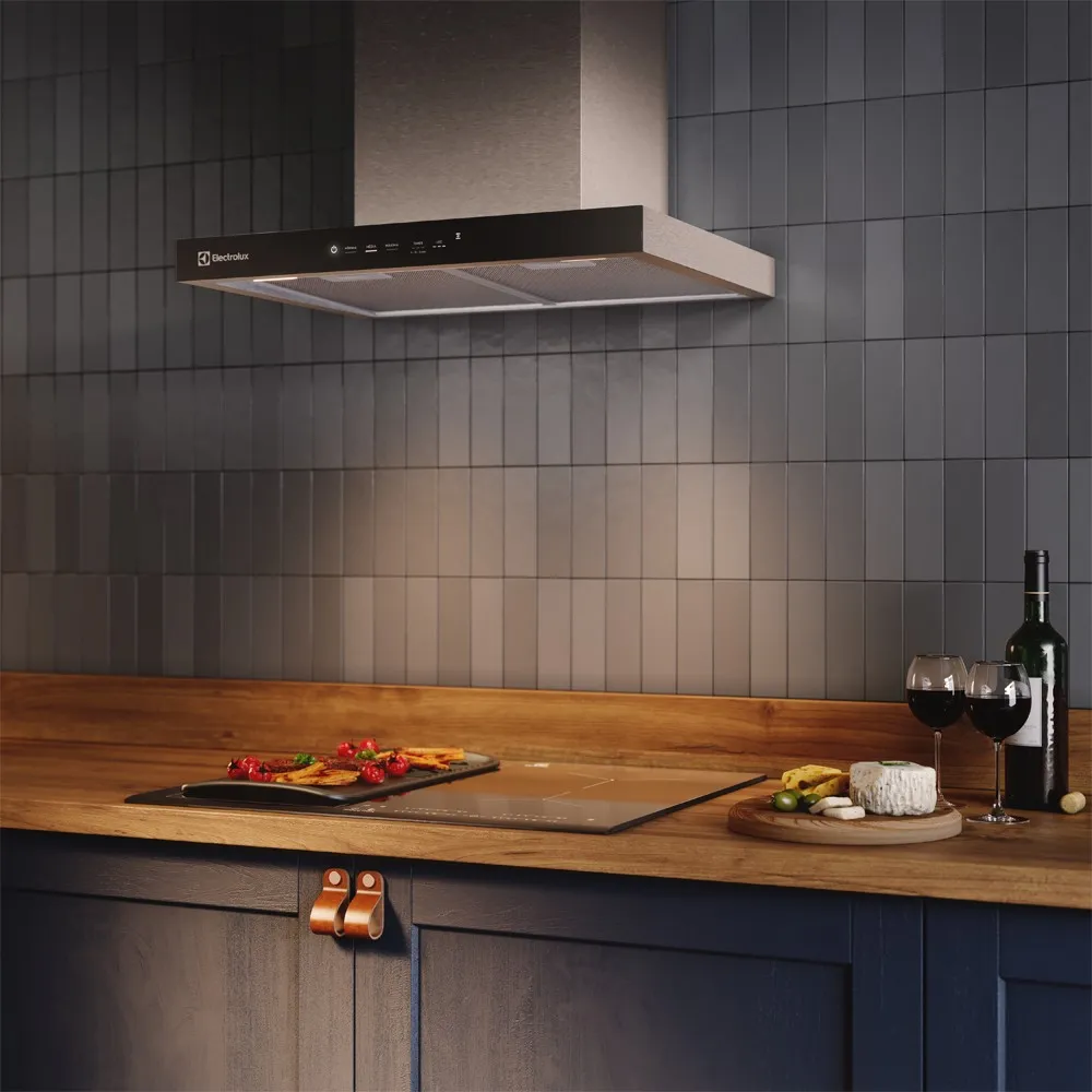 Coifa de Parede Electrolux 60cm Inox Experience com Inteligência Artificial e Alto Poder Sucção (CE6TF)