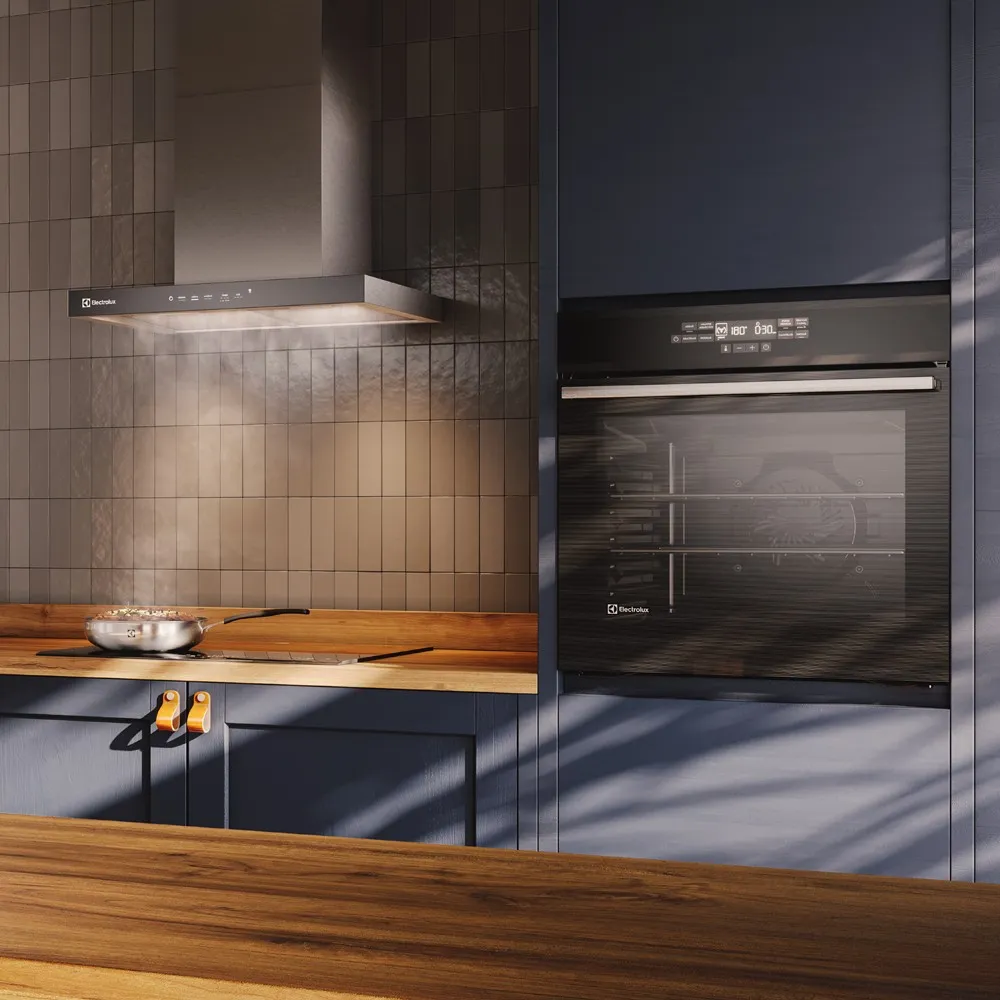 Coifa de Parede Electrolux 60cm Inox Experience com Inteligência Artificial e Alto Poder Sucção (CE6TF)