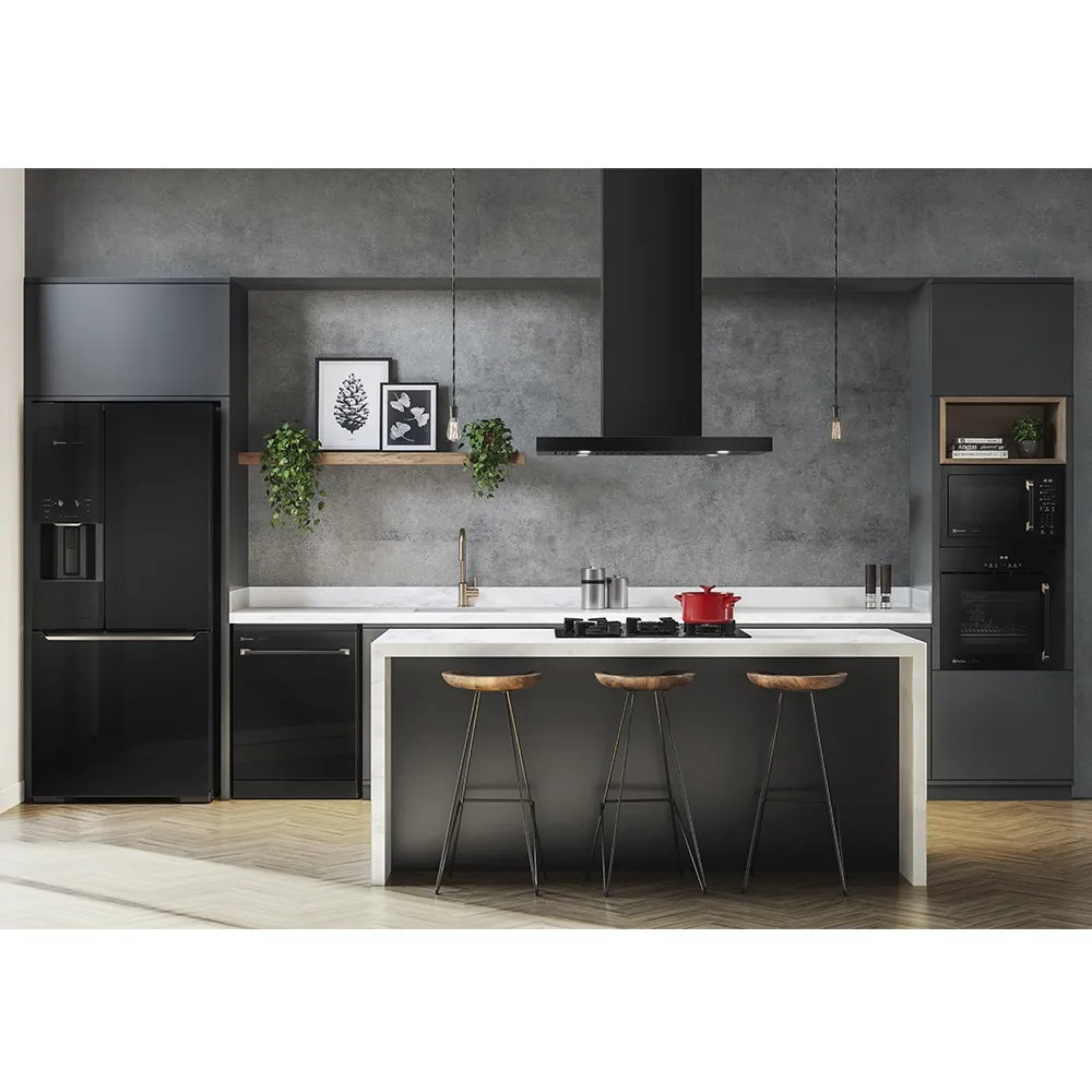 Coifa de Ilha Electrolux 90cm Preta Pro Series com Painel Touch e Filtro Baffle (90CIV)
