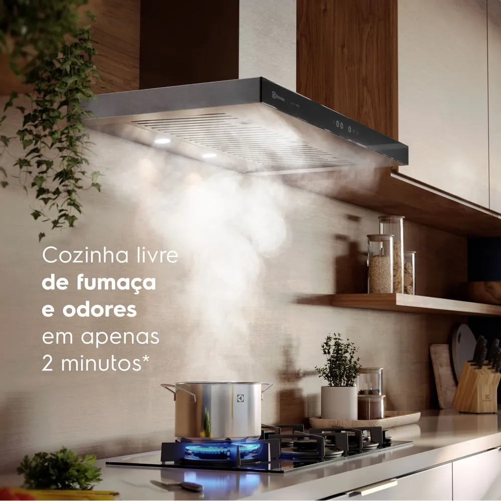Coifa de Parede Electrolux 90cm Inox Home Pro Painel Frontal de Vidro Espelhado (CE9HP)