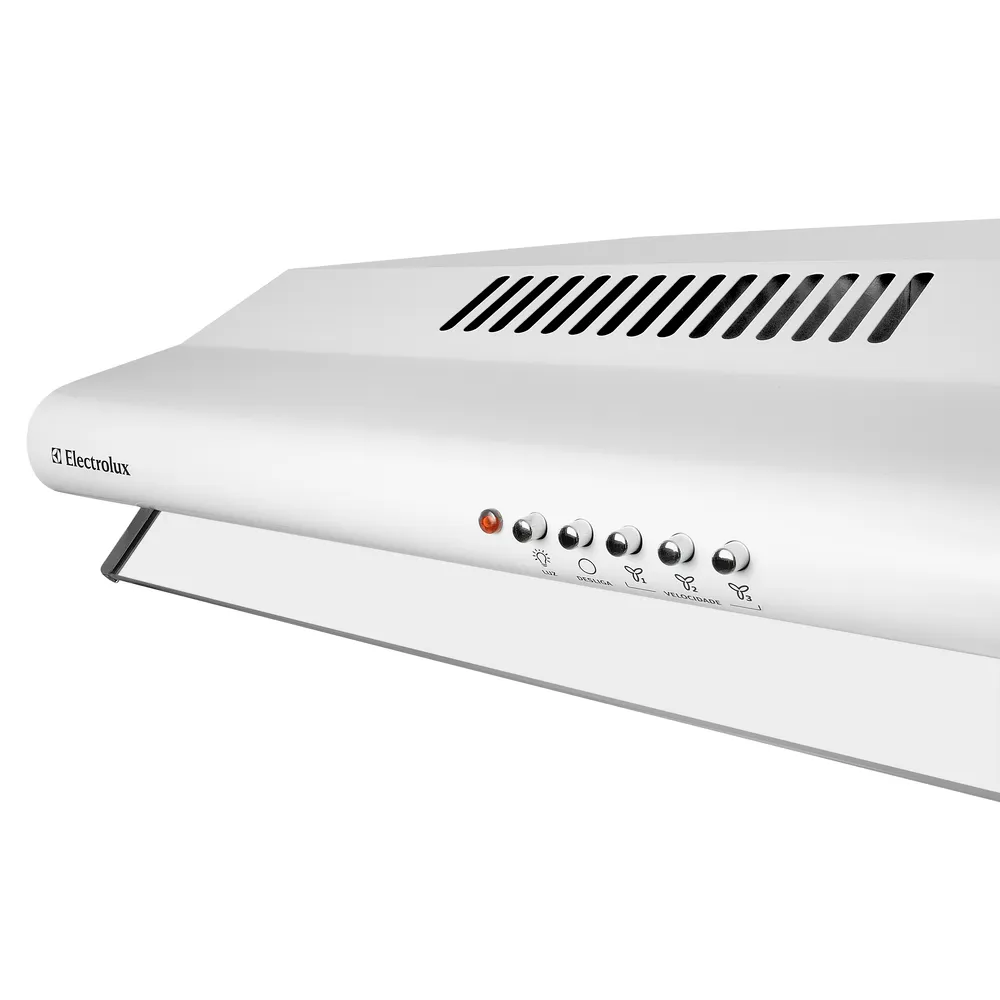 Depurador de Ar Parede Electrolux 60cm Branco com Filtro Lavável e Máscara Captadora de Ar (DE60B)