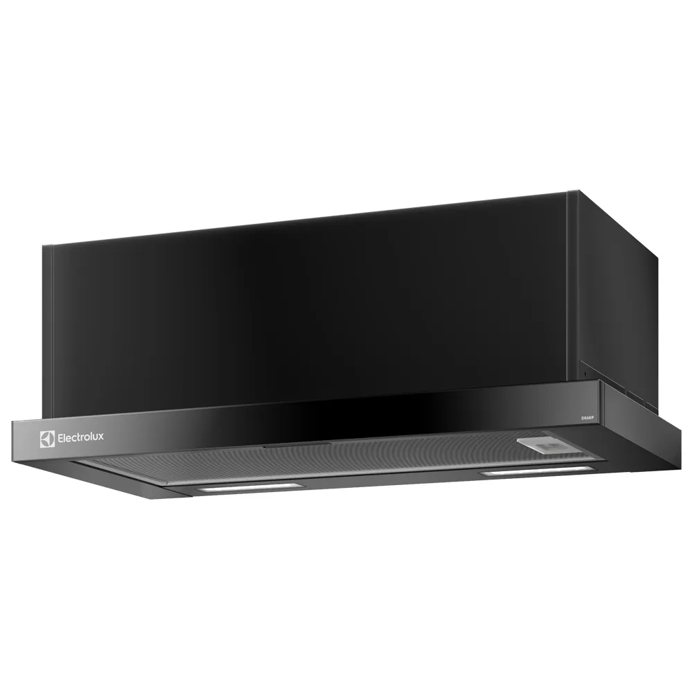 Depurador de Ar Electrolux 60cm Retrátil Preto Efficient com Luz de Led (DE6RP)