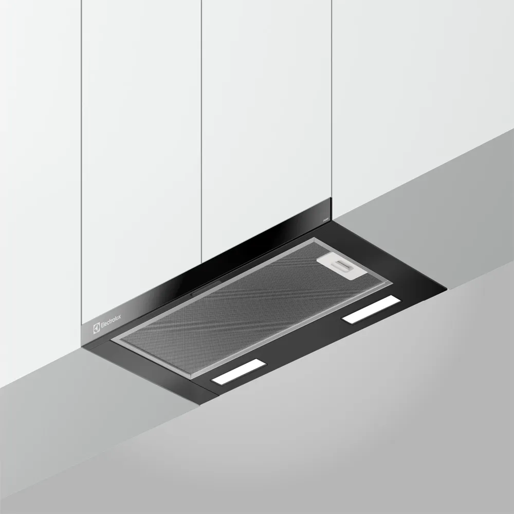 Depurador de Ar Electrolux 60cm Retrátil Preto Efficient com Luz de Led (DE6RP)