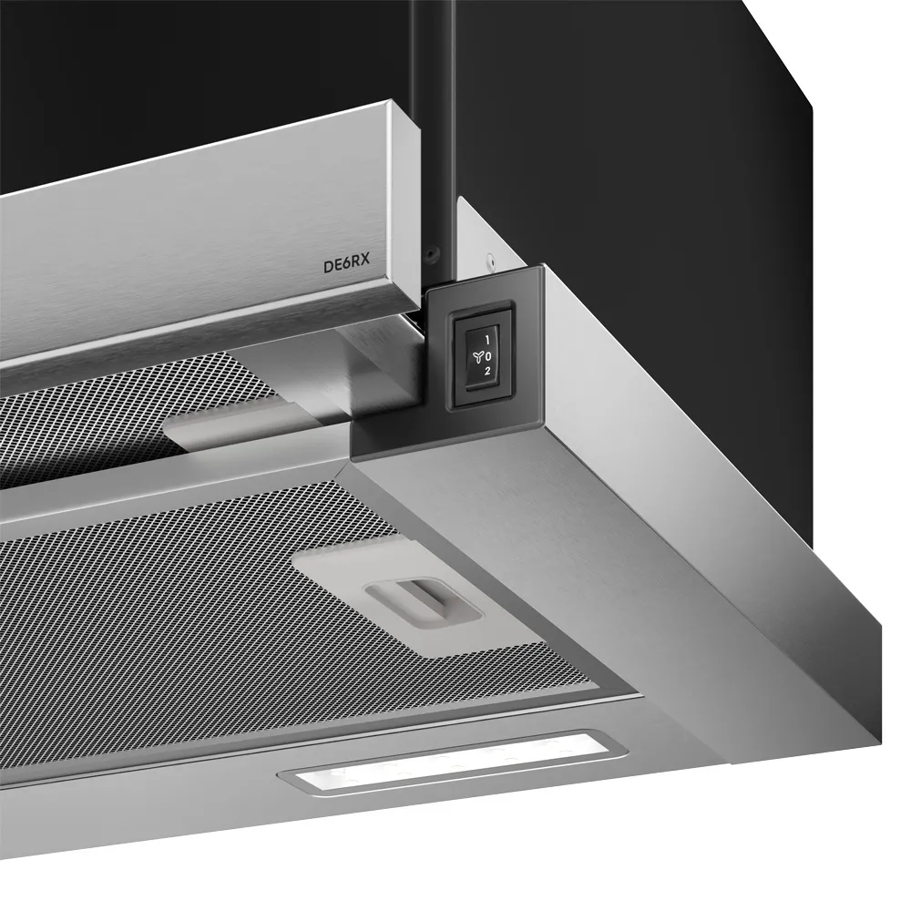 Depurador de Ar Electrolux 60cm Retrátil Inox Efficient com Luz de Led (DE6RX)