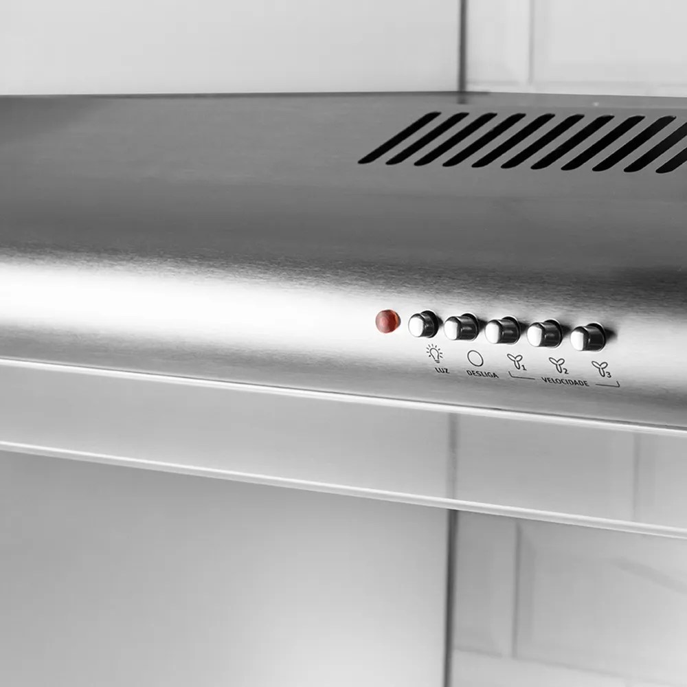 Depurador de Ar Parede Electrolux 80cm Inox com Filtro Lavável e Máscara Captadora de Ar (DE80X)