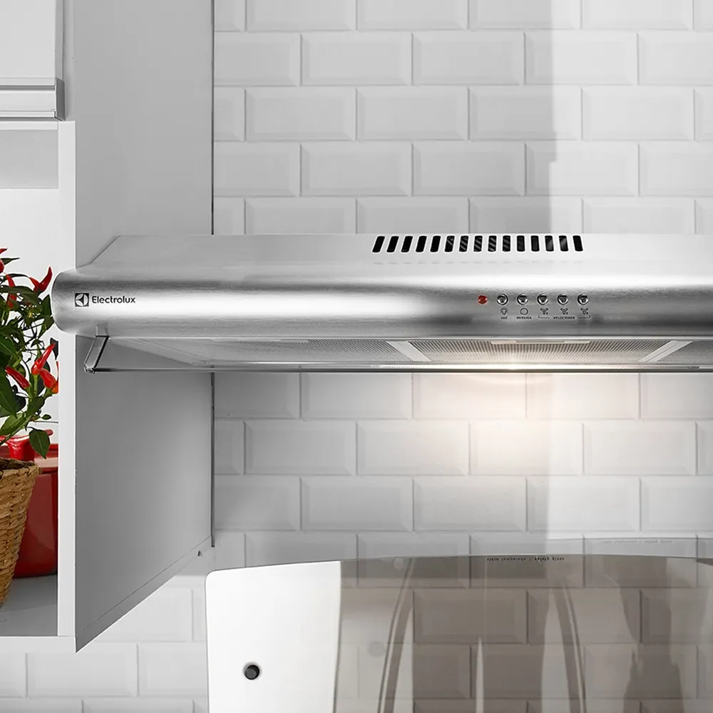 Depurador de Ar Parede Electrolux 80cm Inox com Filtro Lavável e Máscara Captadora de Ar (DE80X)