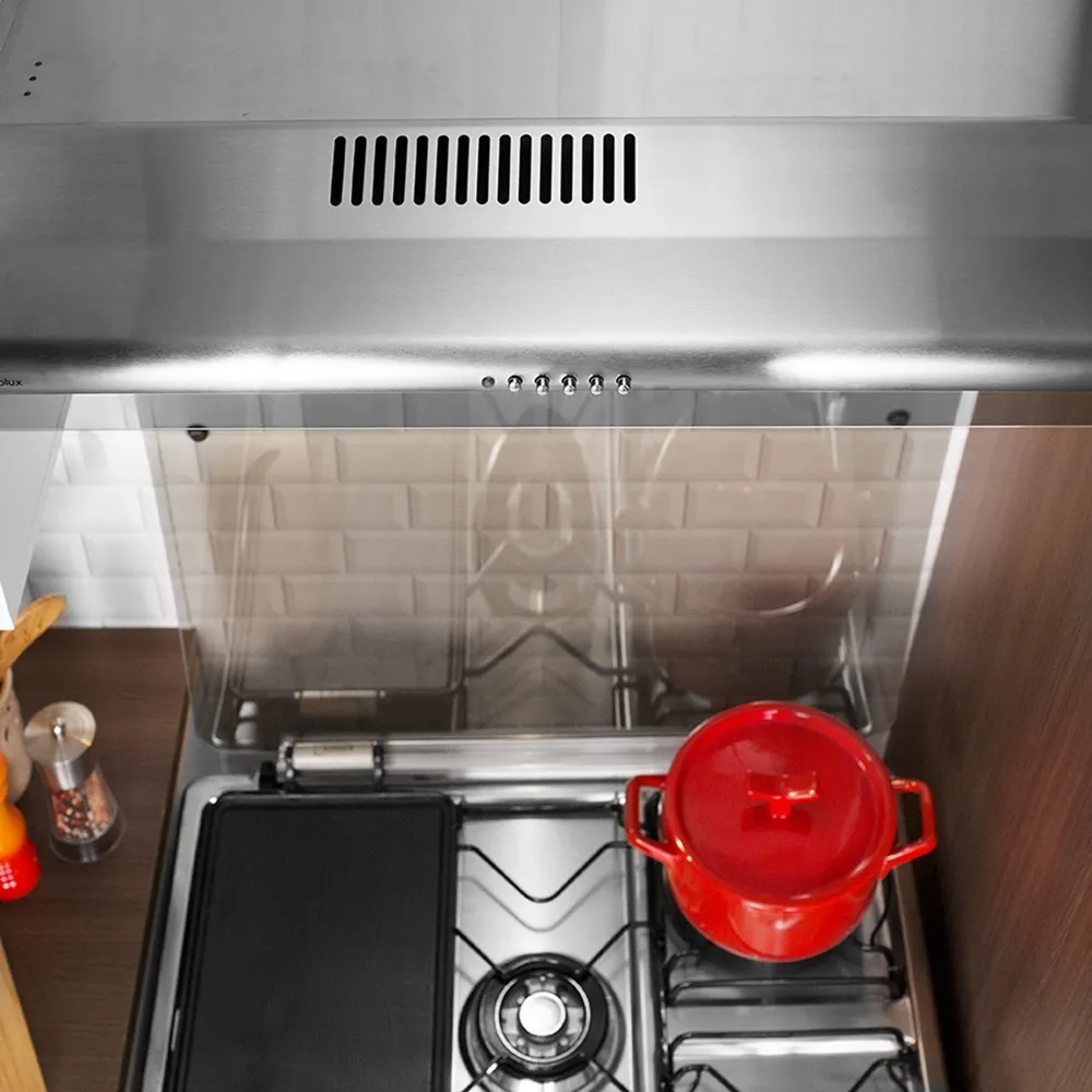 Depurador de Ar Parede Electrolux 80cm Inox com Filtro Lavável e Máscara Captadora de Ar (DE80X)