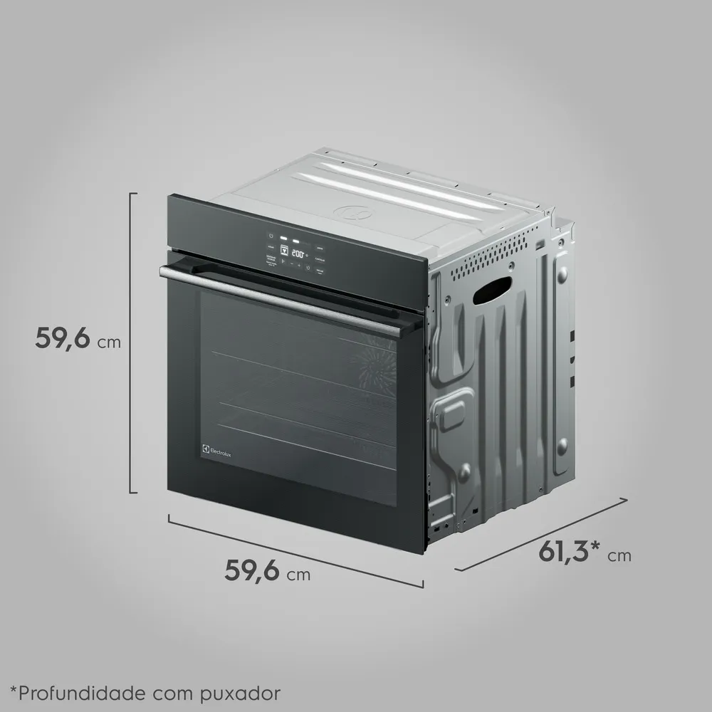Forno de Embutir Elétrico Electrolux 80L Experience Air fryer, PerfectCook360 e Painel Touch (OE8EA)