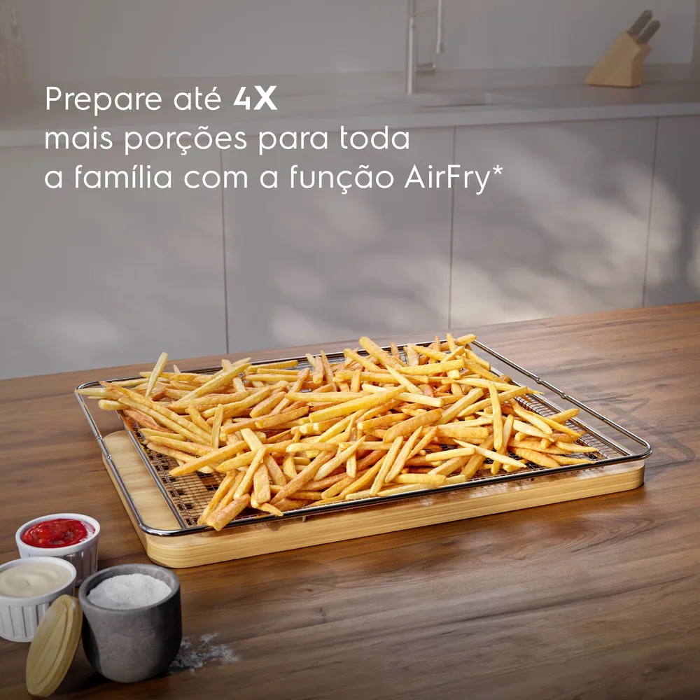 Forno de Embutir Elétrico Electrolux 80L Experience Air fryer, PerfectCook360 e Painel Touch (OE8EA)