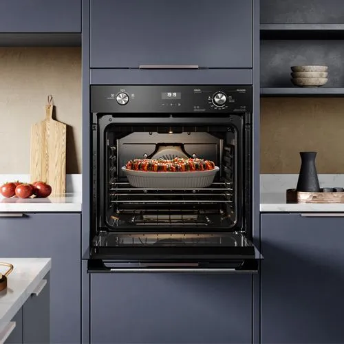 Forno de Embutir Electrolux a Gás 80L Efficient com PerfectCook360 Preto (OE8GH)