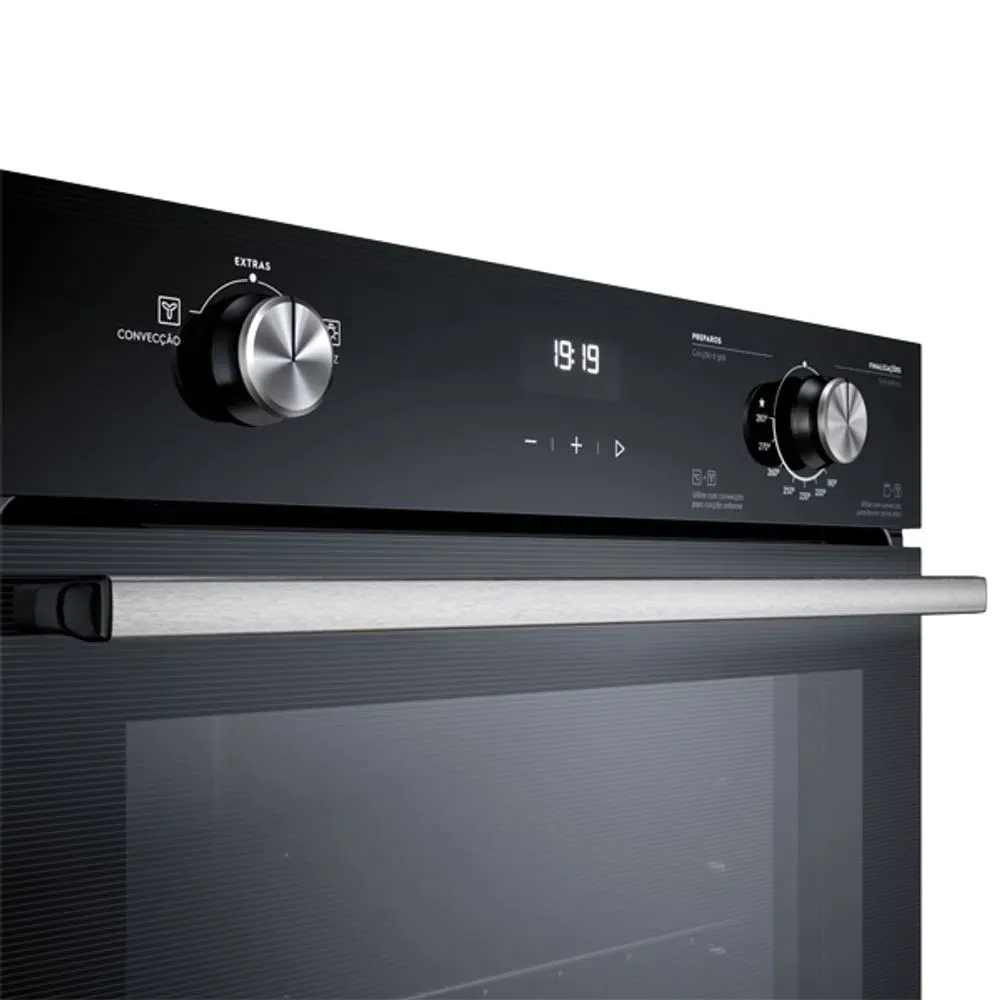 Forno de Embutir Electrolux a Gás 80L Efficient com PerfectCook360 Preto (OE8GH)