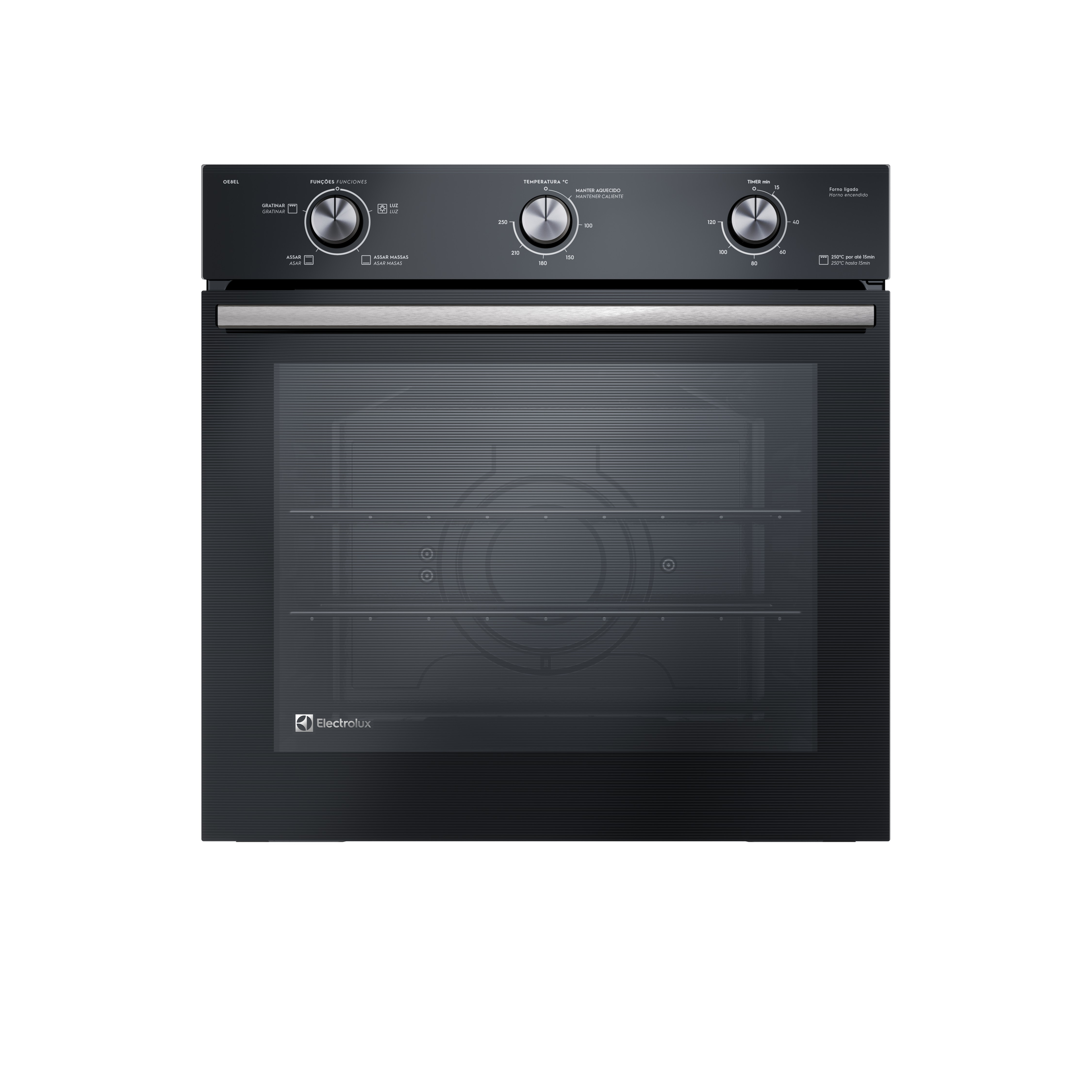 Kit Cooktop 5 Bocas a Gás Efficient (KE5GR) + Forno de Embutir Elétrico 80L Efficient (OE8EL) Electrolux
