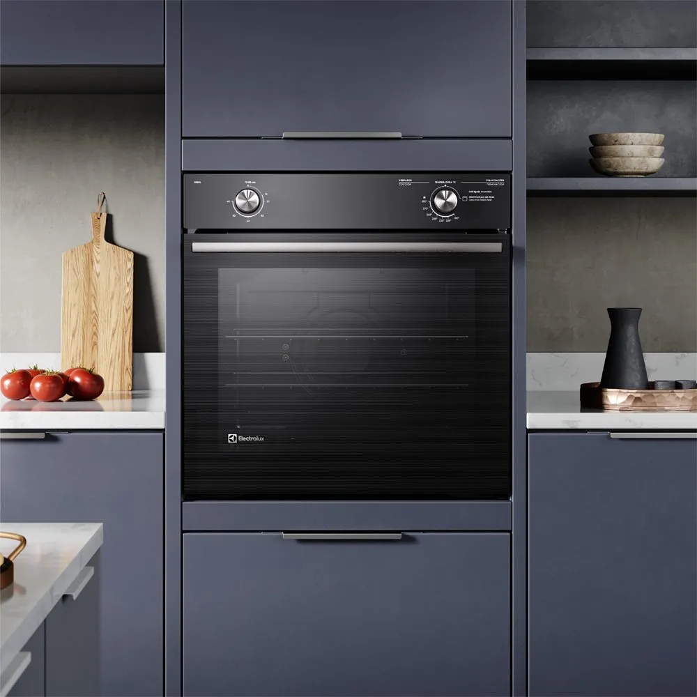 Forno de Embutir a Gás Electrolux 80L Efficient com PerfectCook (OE8GL)