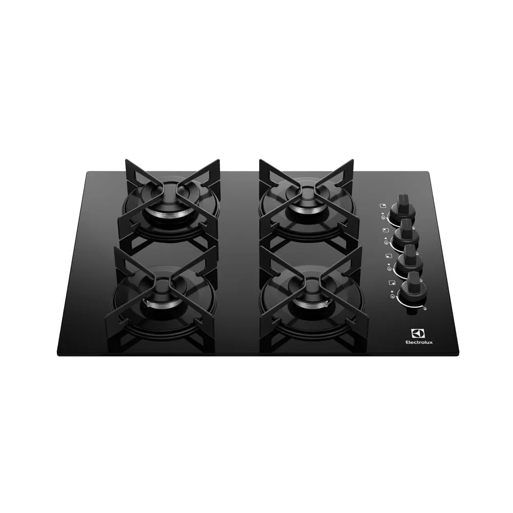 Kit Cooktop 4 Bocas a Gás Efficient (KE4GR) + Forno de Embutir Elétrico 50L Experience (OE5EA) Electrolux