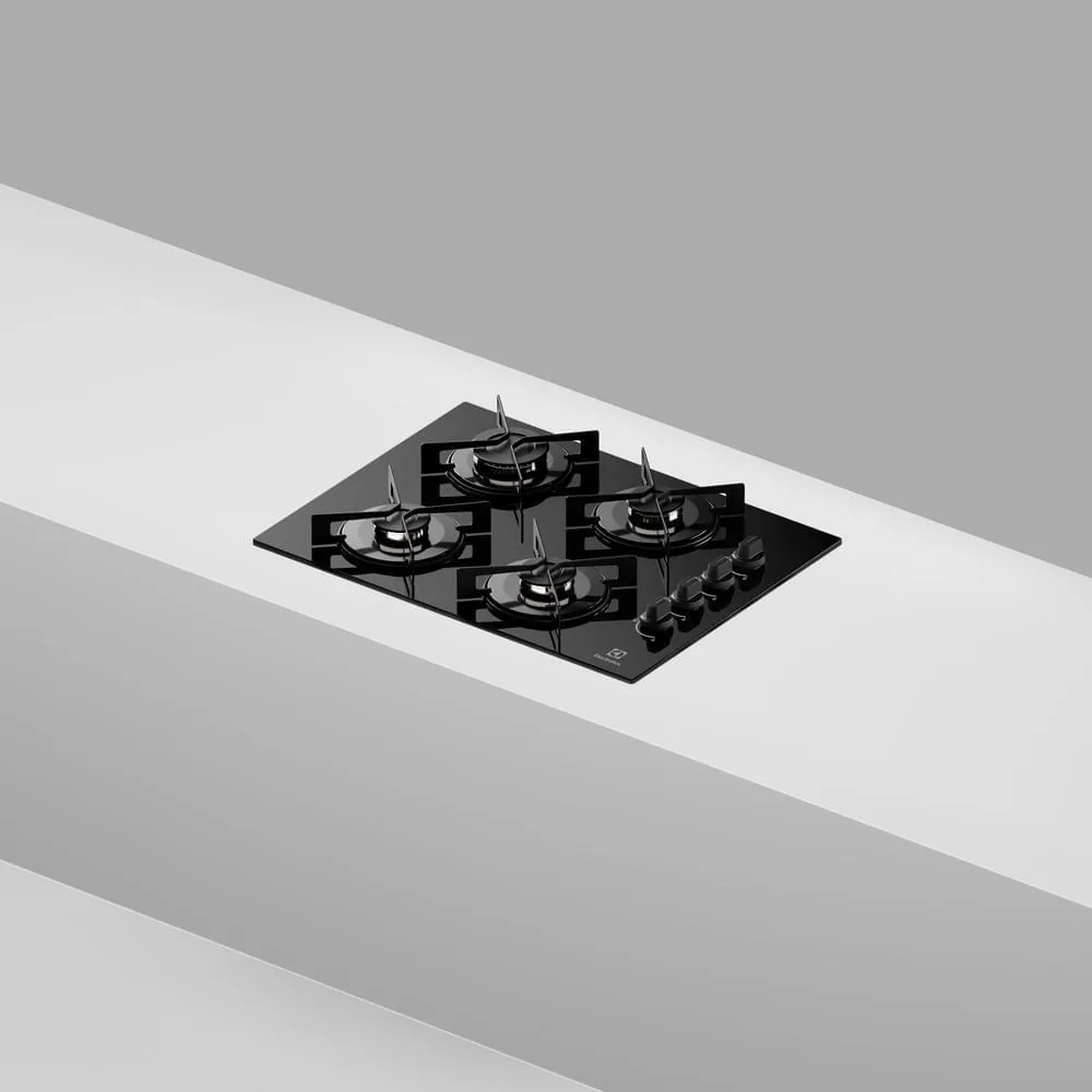 Kit Cooktop 4 Bocas a Gás Efficient (KE4GR) + Forno de Embutir Elétrico 50L Experience (OE5EA) Electrolux