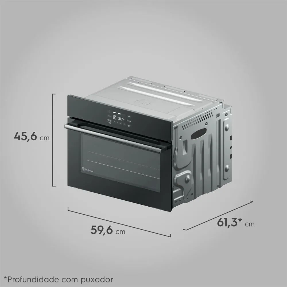 Kit Cooktop 4 Bocas a Gás Efficient (KE4GR) + Forno de Embutir Elétrico 50L Experience (OE5EA) Electrolux