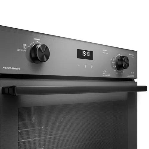 Forno de Embutir Electrolux a Gás 80L Experience com FoodSensor Cinza (OE8GF)