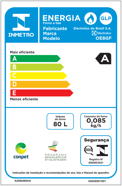 Forno de Embutir Electrolux a Gás 80L Experience com FoodSensor Cinza (OE8GF)