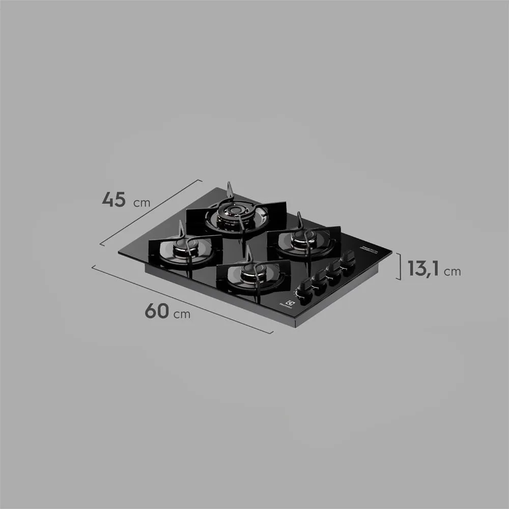 Kit Cooktop 4 Bocas a Gás Experience (KE4GC) + Forno de Embutir Elétrico 50L Experience (OE5EA) Electrolux