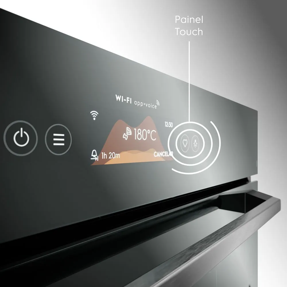 Forno de Embutir Electrolux Elétrico 80L Home Pro c/ AirFryer, Wi-Fi e VaporBake Espelhado (OE9XS)