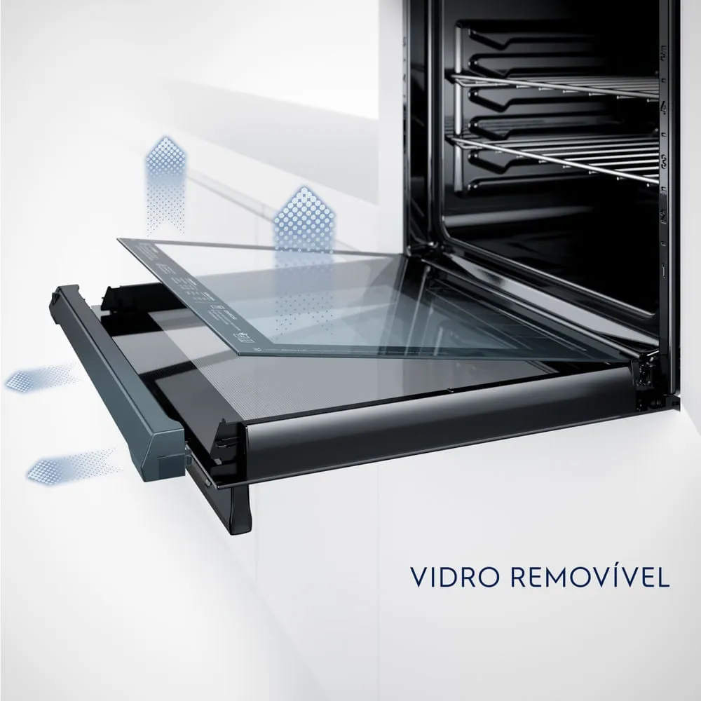 Forno de Embutir Electrolux Elétrico 80L Home Pro c/ AirFryer, Wi-Fi e VaporBake Espelhado (OE9XS)