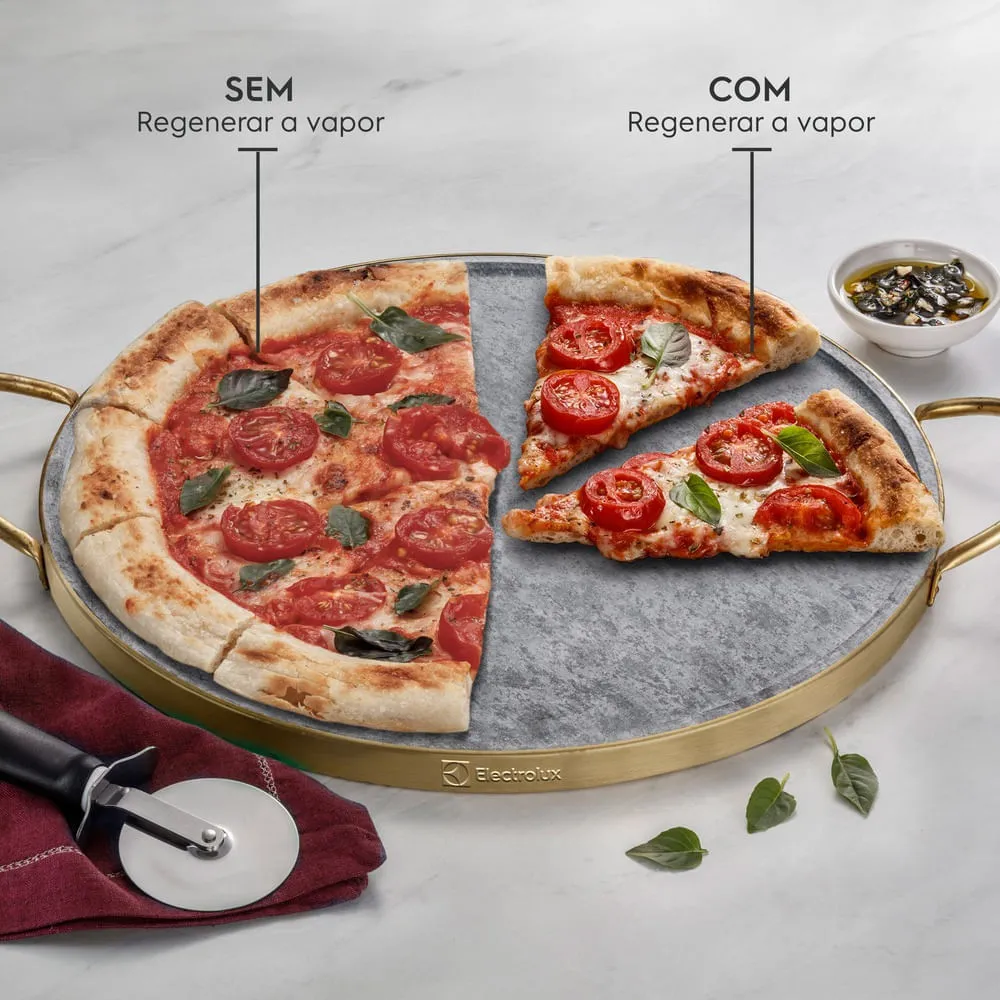 Forno de Embutir Electrolux Elétrico 80L Home Pro c/ AirFryer, Wi-Fi e VaporBake Espelhado (OE9XS)