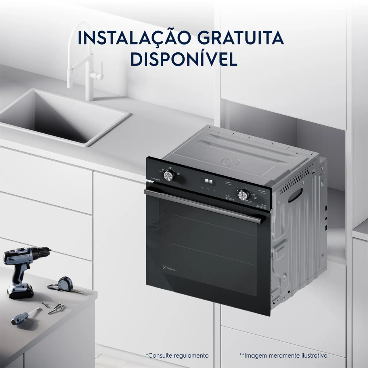 Forno de Embutir Elétrico Electrolux 80L Expert Pro Series com VaporCrisp e Wi-fi (OE9XB)