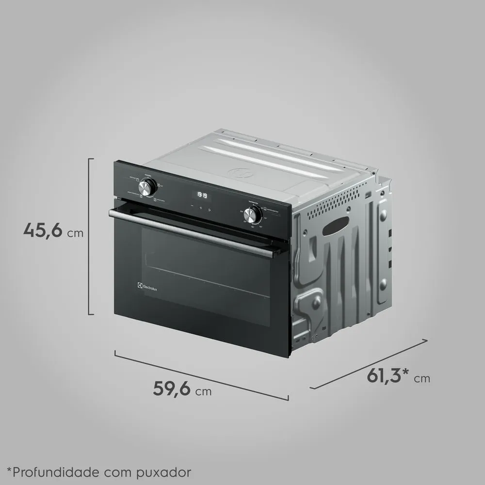 Forno de Embutir Electrolux Elétrico 50L Efficient com PerfectCook360 Preto (OE4EH)