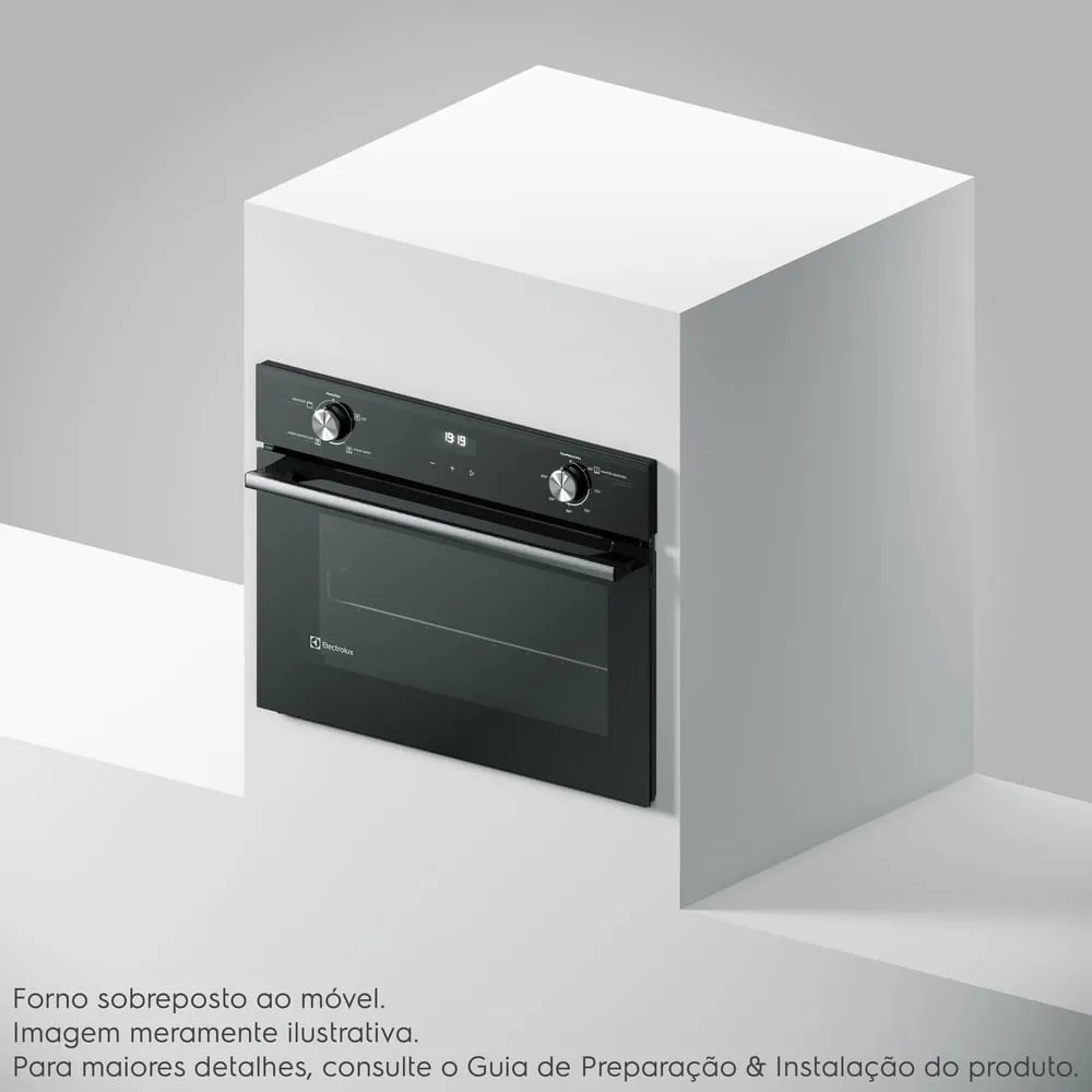 Forno de Embutir Electrolux Elétrico 50L Efficient com PerfectCook360 Preto (OE4EH)