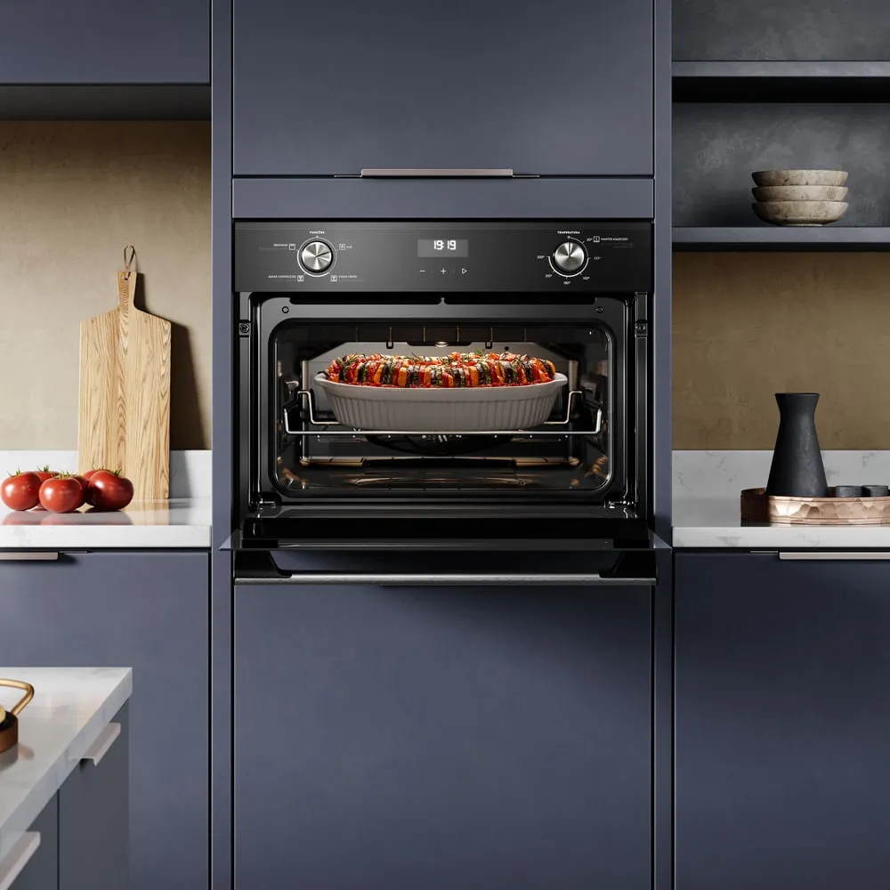 Forno de Embutir Electrolux Elétrico 50L Efficient com PerfectCook360 Preto (OE4EH)