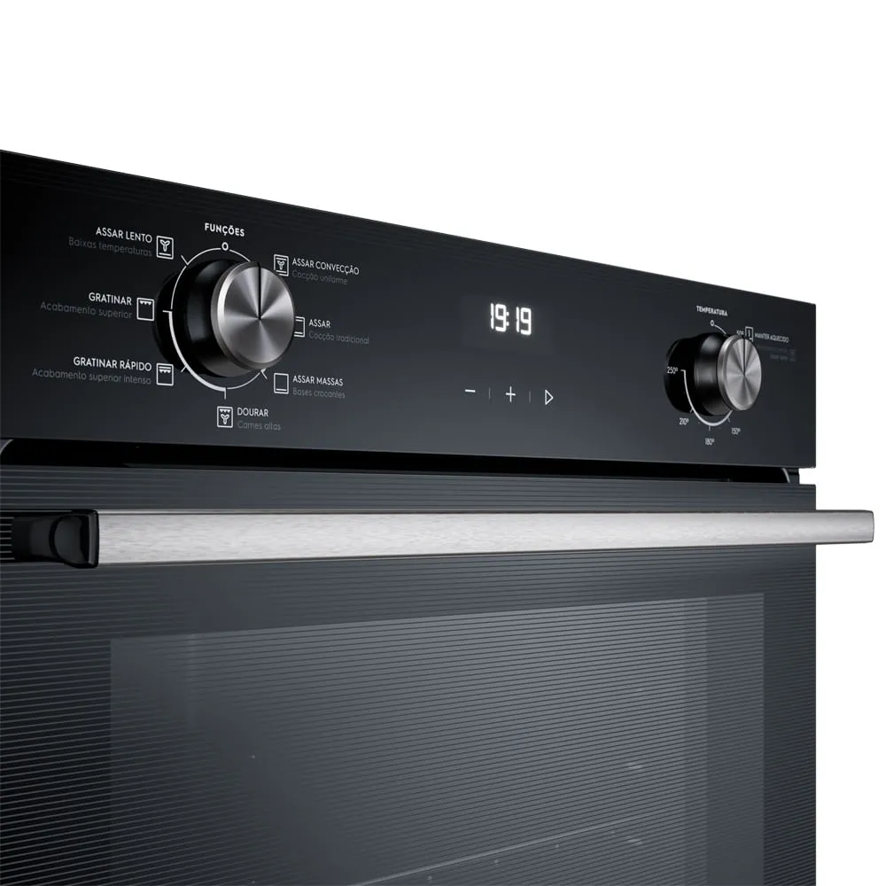 Forno de Embutir Electrolux Elétrico 80L Efficient com PerfectCook360 Preto (OE8EH)