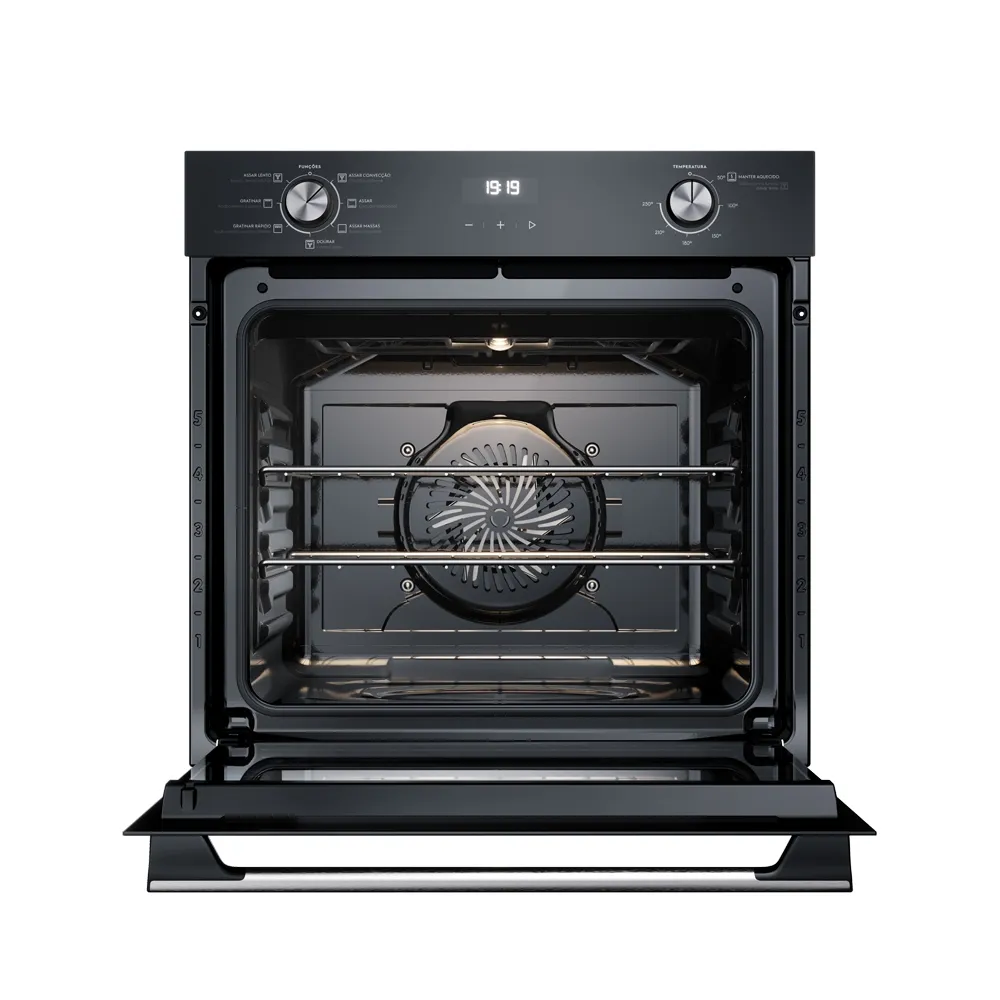 Forno de Embutir Electrolux Elétrico 80L Efficient com PerfectCook360 Preto (OE8EH)