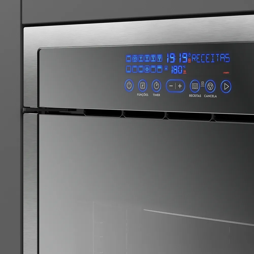 Forno de Embutir Electrolux Elétrico 80L Home Pro com Grill Inox (OE9XT)