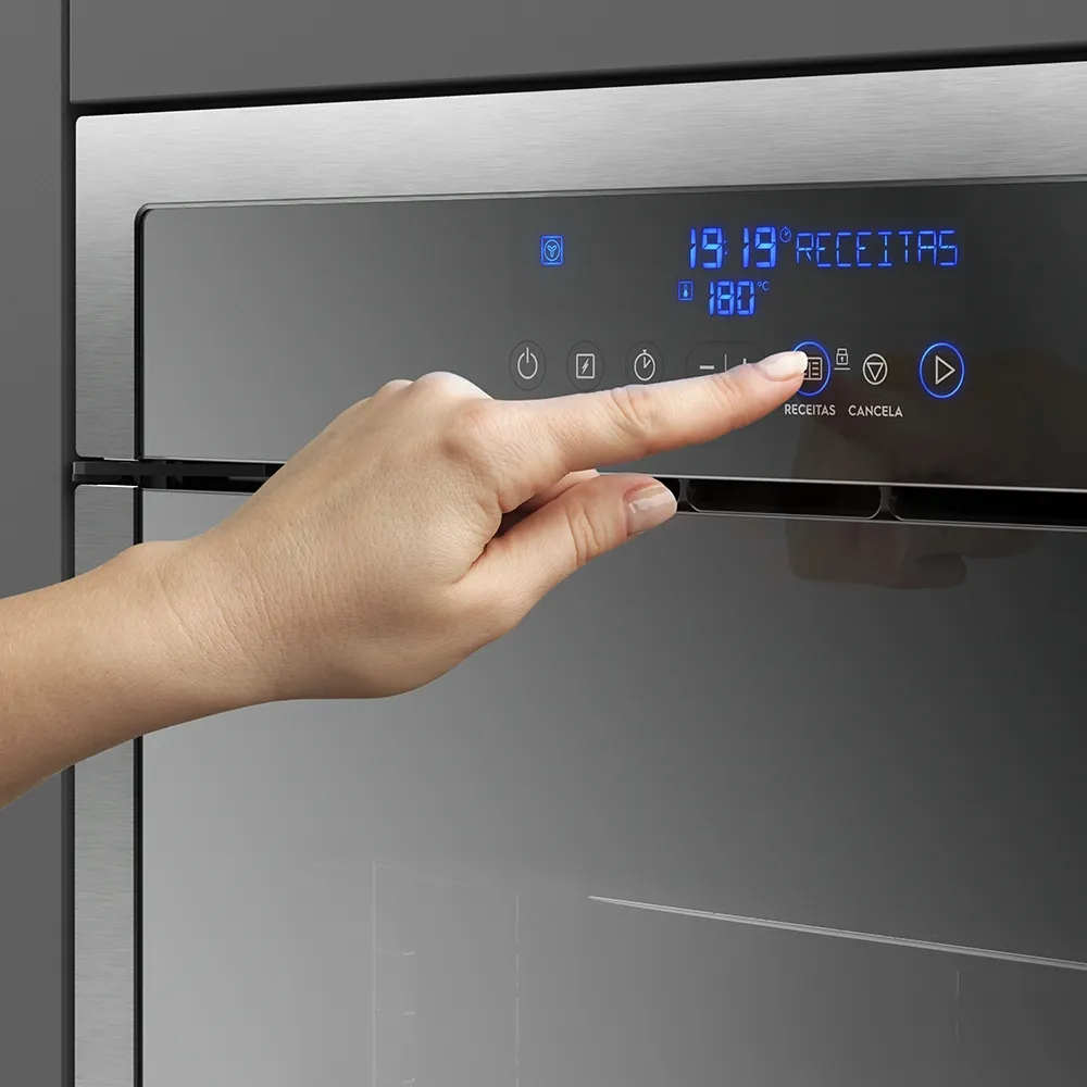 Forno de Embutir Electrolux Elétrico 80L Home Pro com Grill Inox (OE9XT)