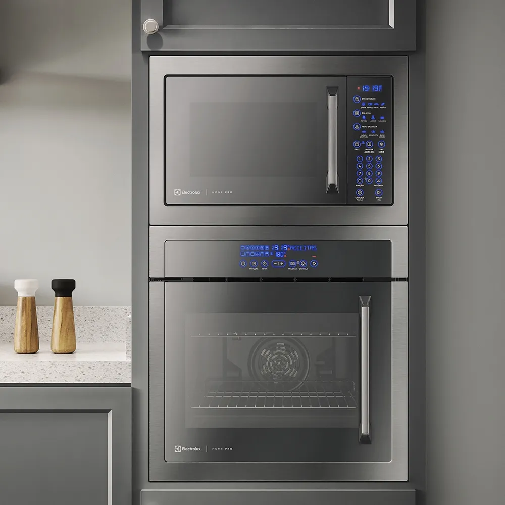 Forno de Embutir Electrolux Elétrico 80L Home Pro com Grill Inox (OE9XT)