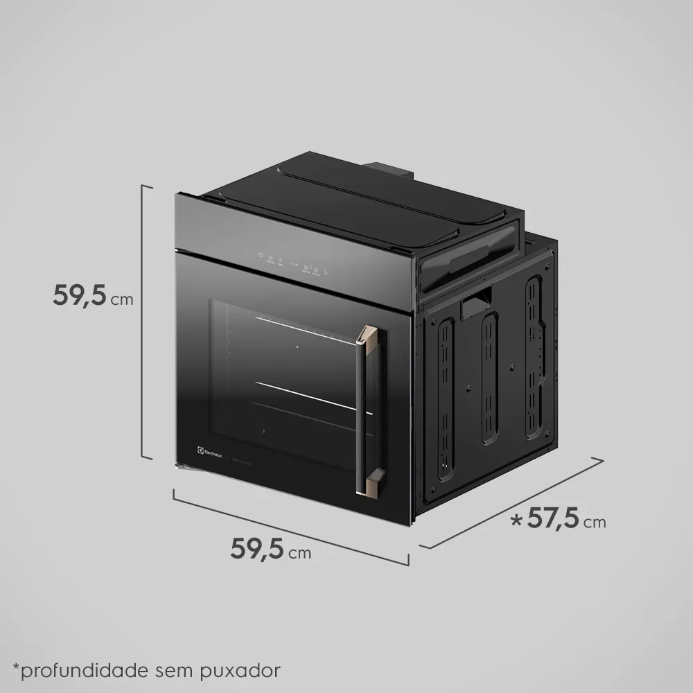 Forno de Embutir Electrolux Elétrico 80L Pro Series com Grill Preto (OE9VT)