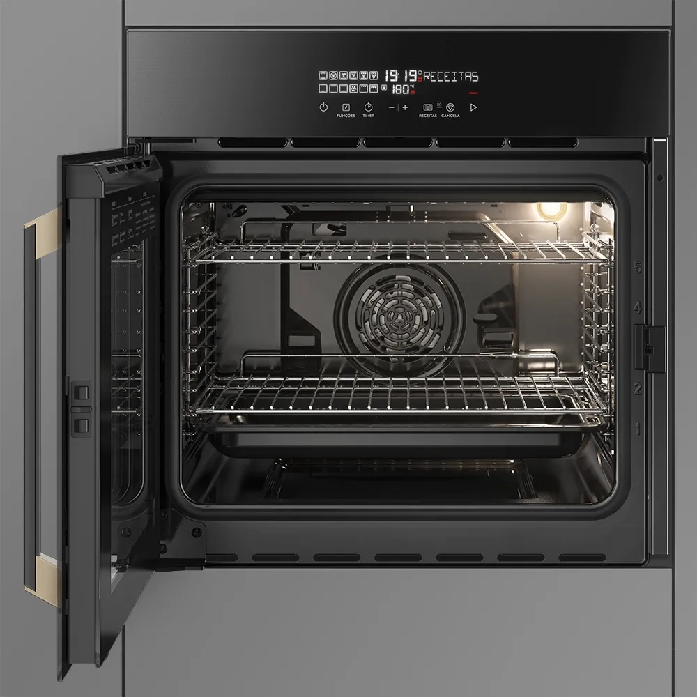 Forno de Embutir Electrolux Elétrico 80L Pro Series com Grill Preto (OE9VT)