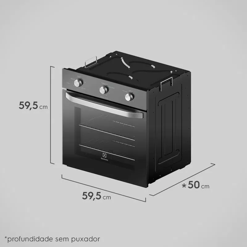 Forno de Embutir Electrolux Elétrico 59L com Timer Preto (OE60M)