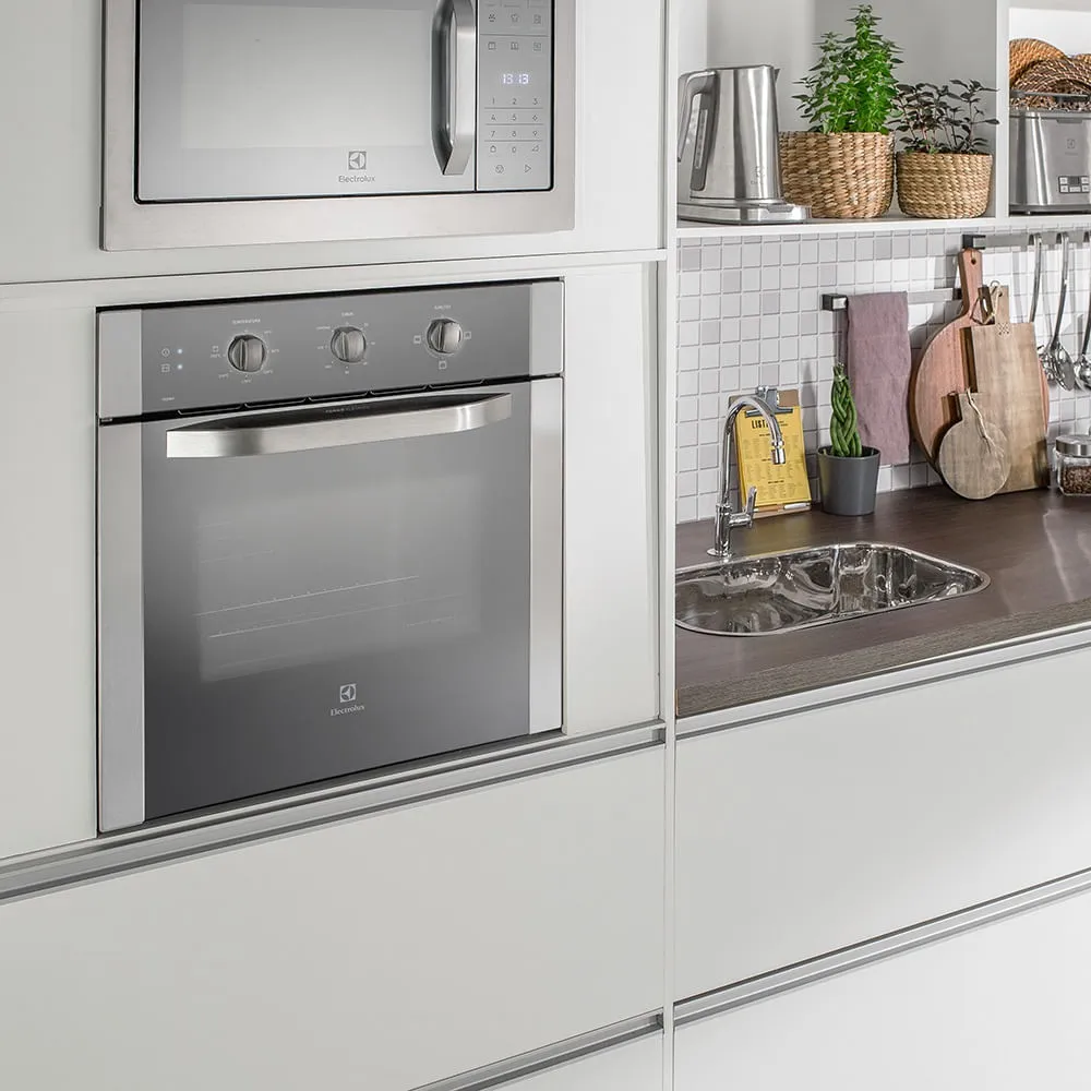 Forno de Embutir Electrolux Elétrico 80L com Grill Inox (OE8MX)