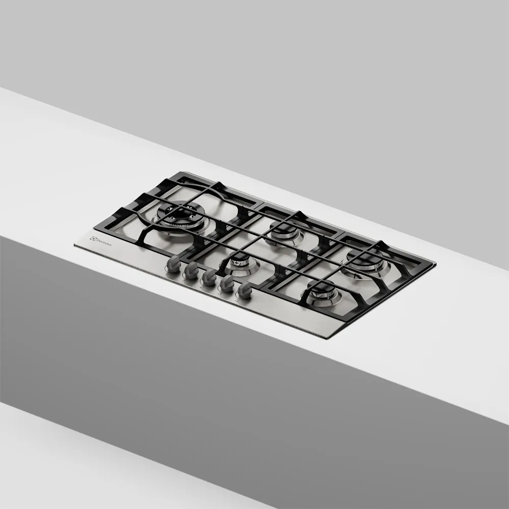 Cooktop 5 Bocas Electrolux à Gás Experience Inox Semi Profissional (KE9DX)