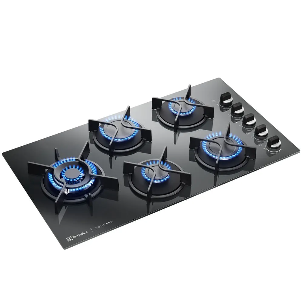 Cooktop 5 Bocas a Gás Electrolux Espelhado Home Pro ChamaPrecisa e Multi Chama (KE5HP)