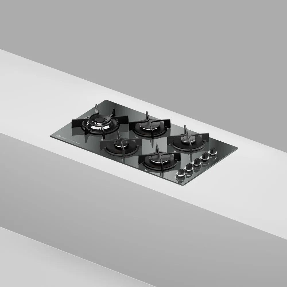 Cooktop 5 Bocas a Gás Electrolux Espelhado Home Pro ChamaPrecisa e Multi Chama (KE5HP)
