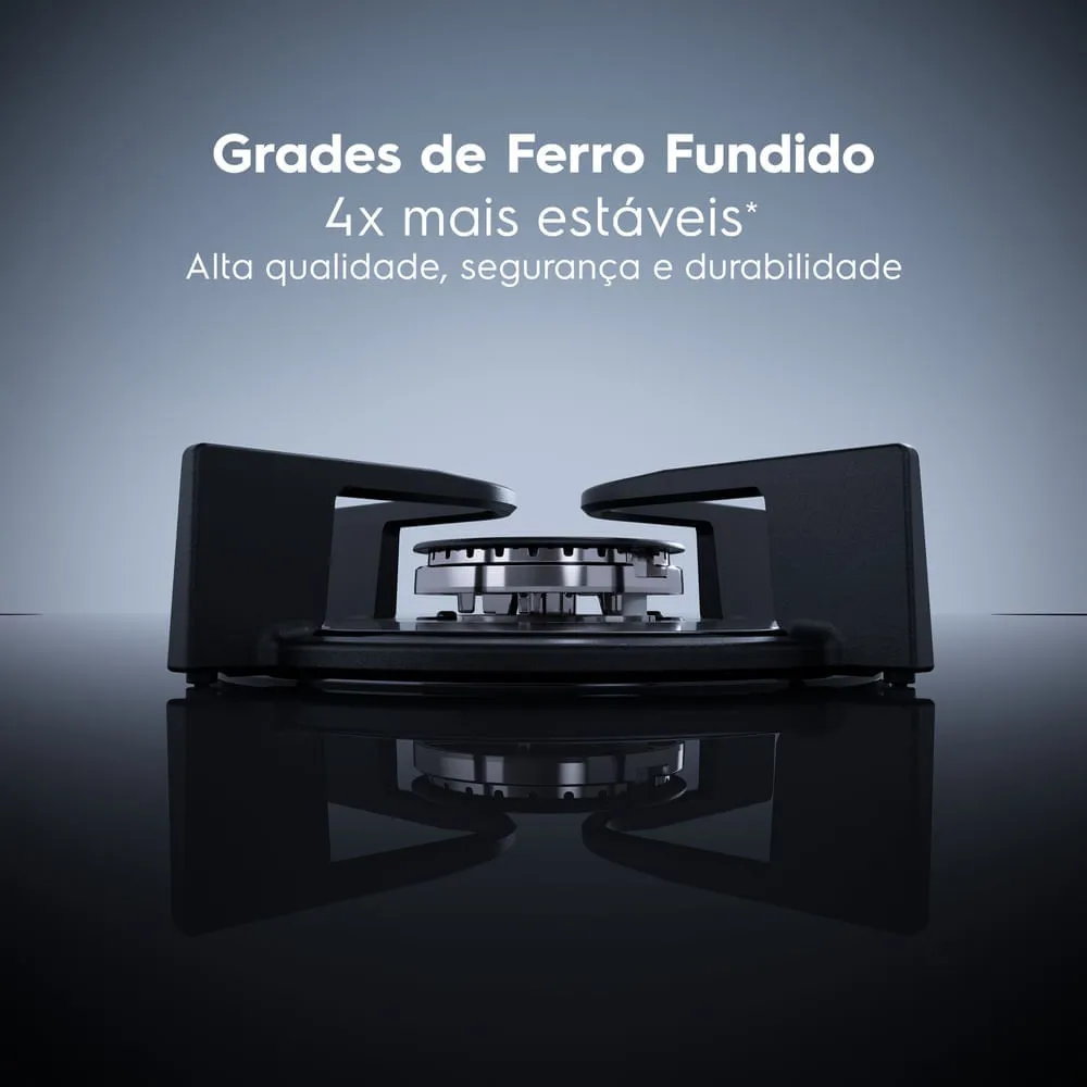 Cooktop 5 Bocas a Gás Electrolux Espelhado Home Pro ChamaPrecisa e Multi Chama (KE5HP)