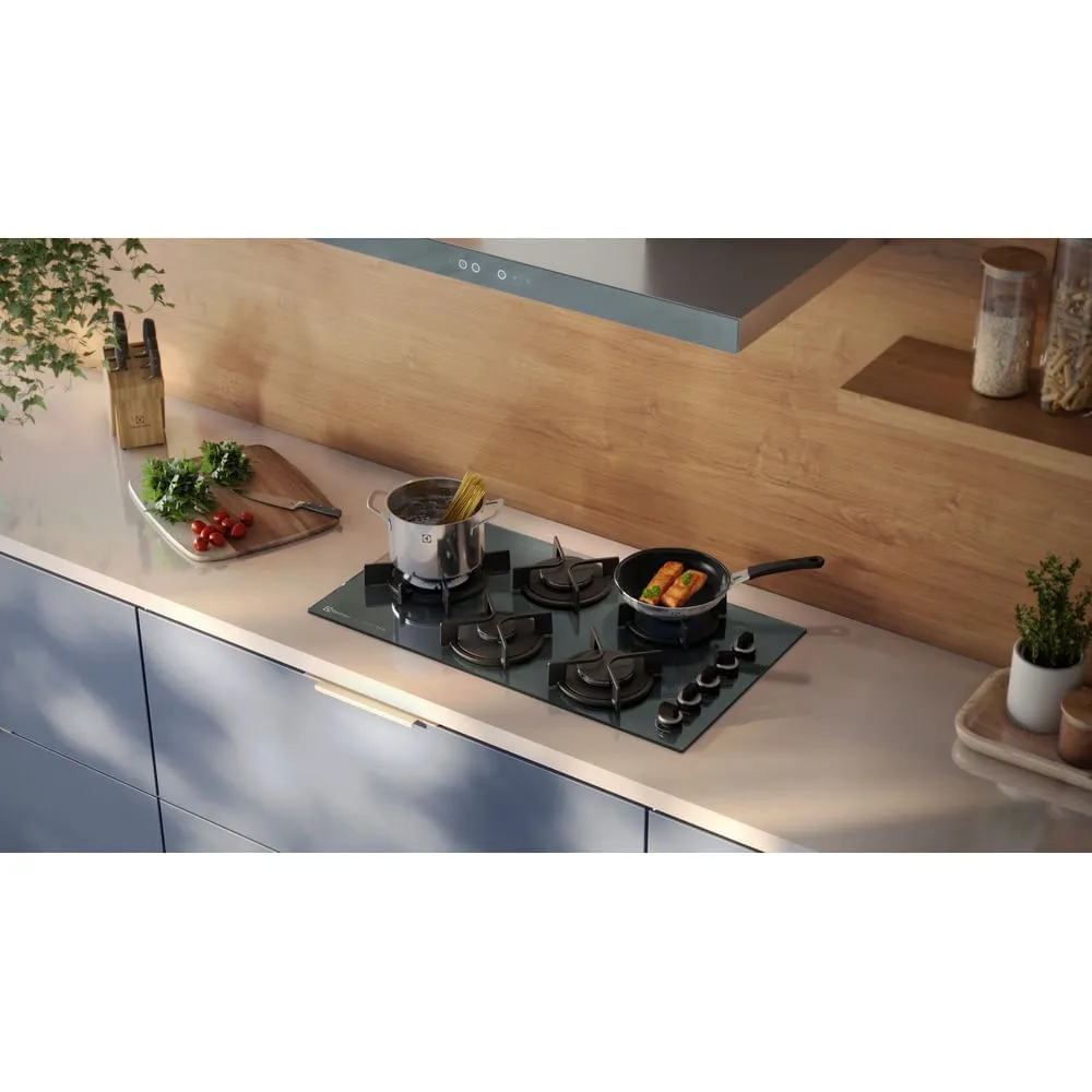 Cooktop 5 Bocas a Gás Electrolux Espelhado Home Pro ChamaPrecisa e Multi Chama (KE5HP)