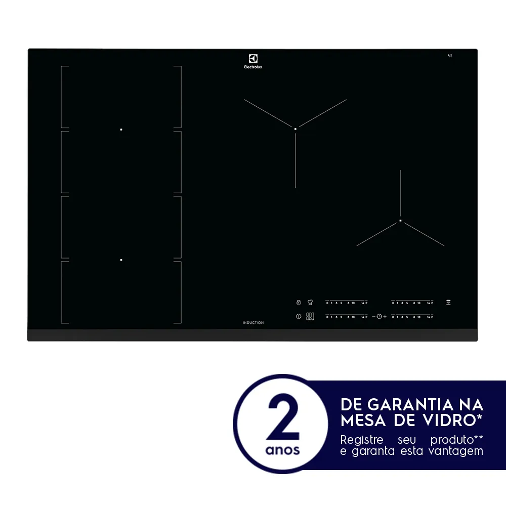 Cooktop 4 Bocas de Indução Electrolux Expert com Flexi Cook e Timer (IE8FB)