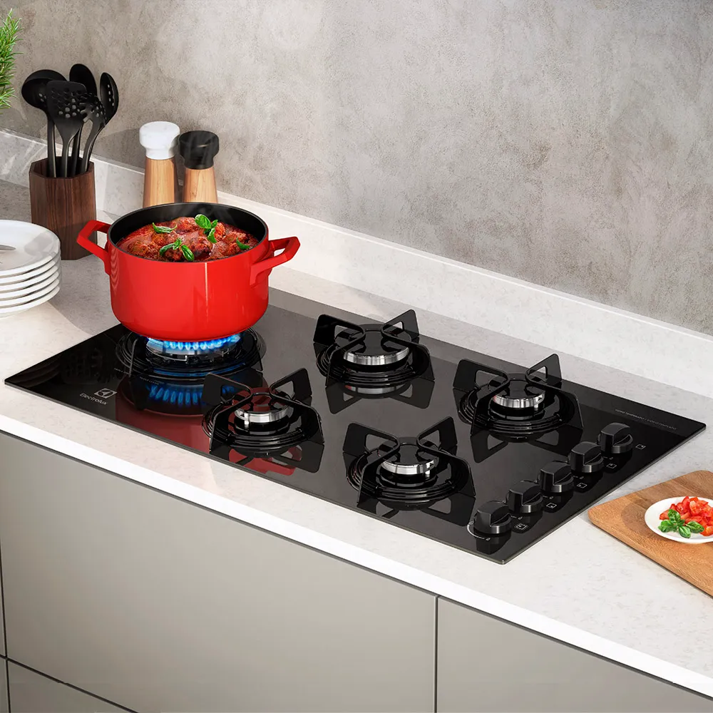 Cooktop 5 Bocas Electrolux a Gás com Tripla Chama (KE5TD)